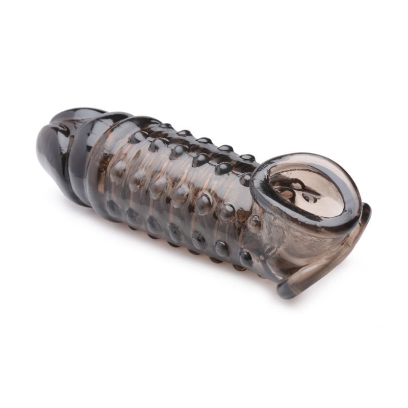Penis Enhancer Sleeve 1.5in Smoke for Extra Length and Girth SLEEVES
