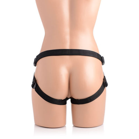 Brazen 8 Inch Silicone Dildo with Harness in Flesh Color STRAP-ONS