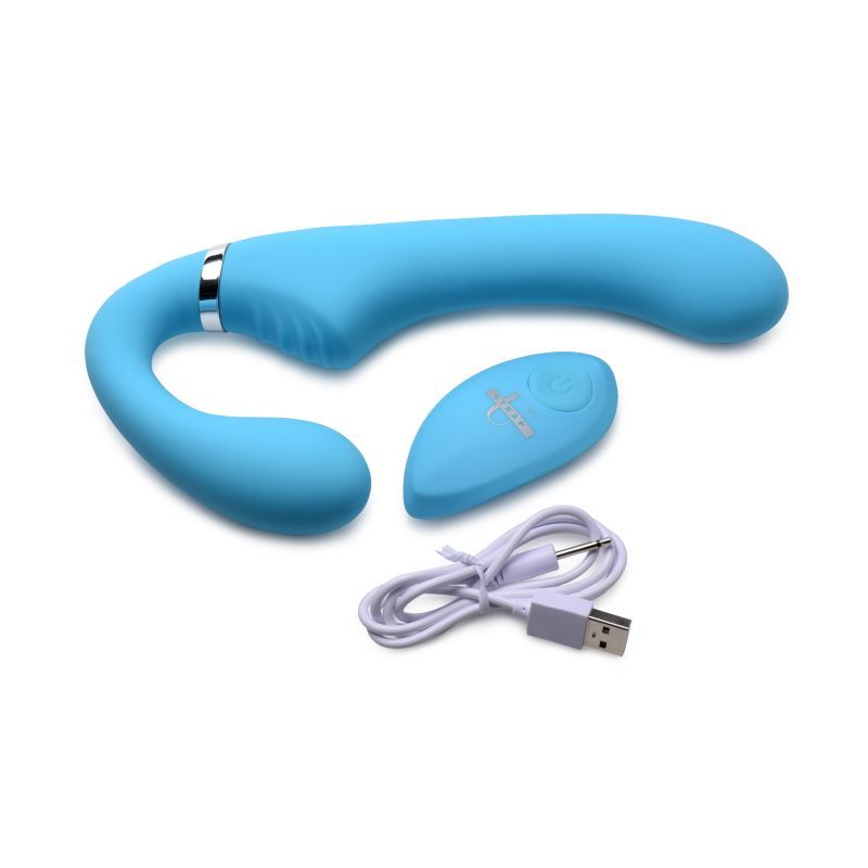 Mighty Rider 10X Strapless Strap-On Blue with Remote STRAP-ONS