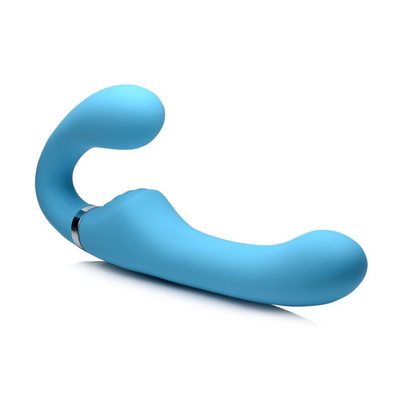 Mighty Rider 10X 8.4 Inch Strapless Strap-On Blue with Remote Control > Dildos > Strapless Strap Ons