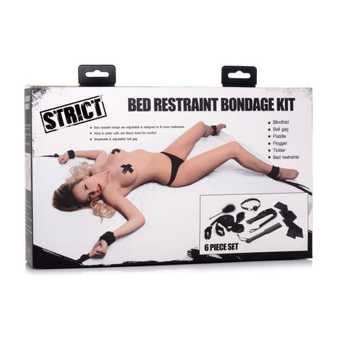 6-Piece Bed Restraint Bondage Kit Black for Couples > Bondage Gear > Bed Restraints