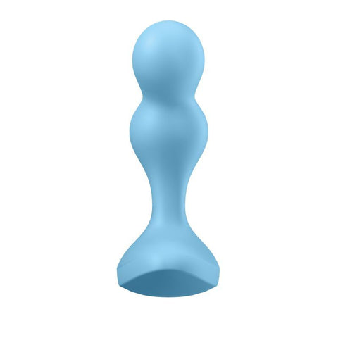 Satisfyer Deep Diver Vibrating Connect App Anal Plug Blue Butt Plugs - Vibrating