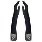 Miamor Elbow-Length Gloves with Lace and Sparkling Stones One Size > Clothes > Accessories