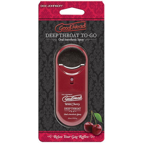 GoodHead To-Go Deep Throat Spray (Wild Cherry) – Oral Desensitizing Spray > Lube > Oral Gels & Sprays