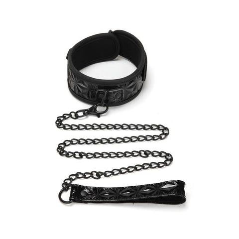 Whip Smart Diamond Collar and Leash Set in Black Default Title Restraints