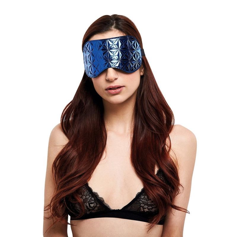Whip Smart Diamond Blindfold in Blue Default Title > Bondage Gear > Blindfolds