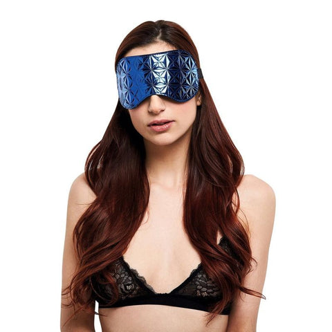 Whip Smart Diamond Blindfold in Blue for Sensation Play and Bondage Default Title Blindfold