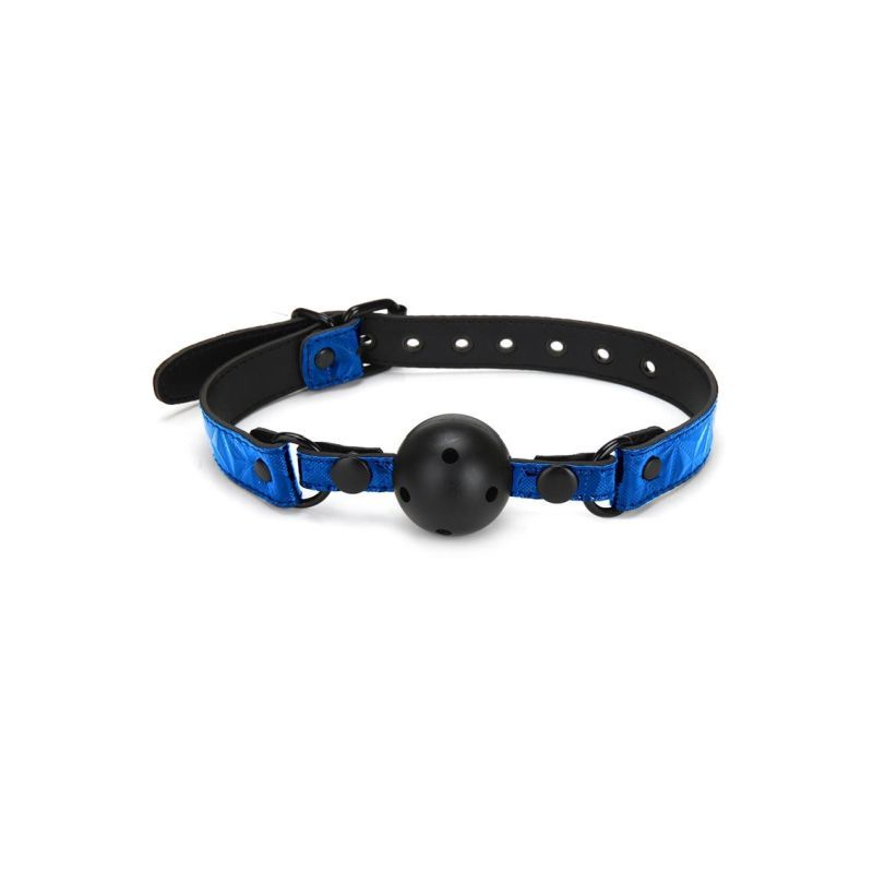 Whip Smart Diamond Deluxe Ball Gag in Blue Secondary image