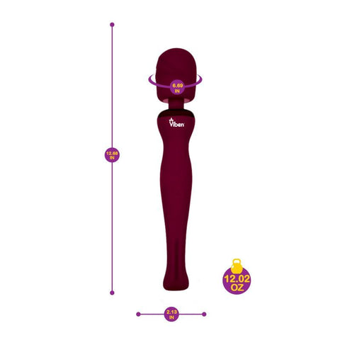Viben Sultry Rechargeable Wand Massager in Ruby Electric Massager