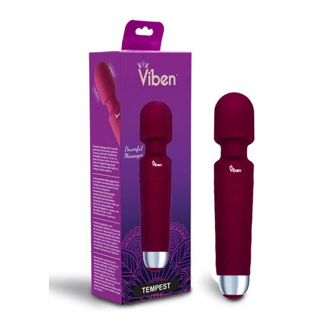 Viben Tempest Rechargeable Wand Massager in Ruby Electric Massager
