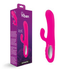 Viben Hypnotic Thrusting Rabbit Vibrator with Swinging Clitoral Stimulator in Hot Pink Pink > Vibrators > Ladies > Rabbit