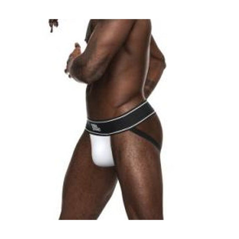 Male Power Modal Rib Jock White for Men Jockstraps