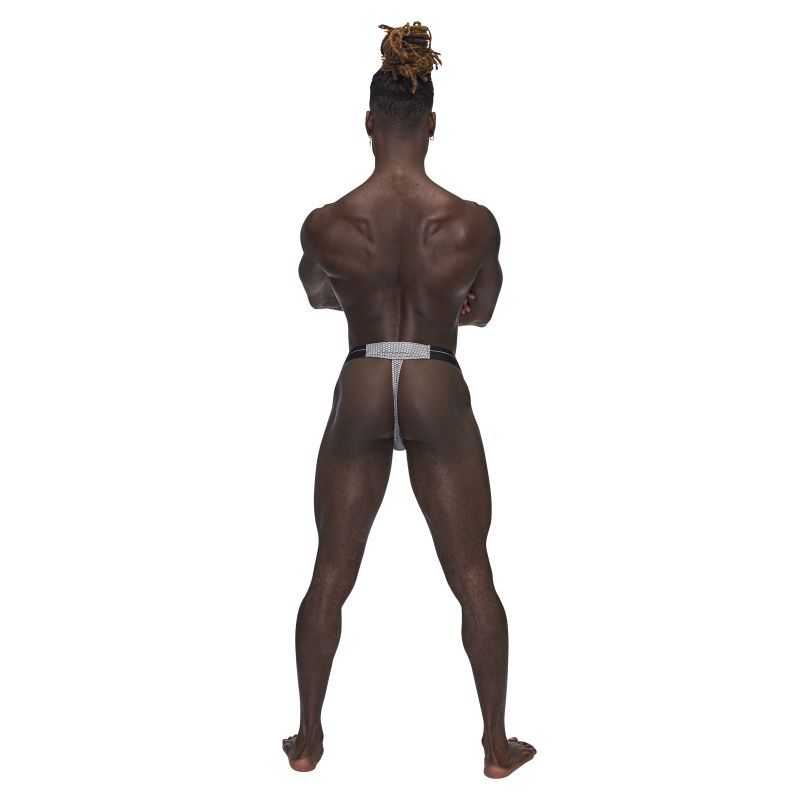 Male Power Sexagon Micro V Thong Grey Mens Intimate Underwear Mens Thongs