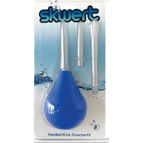 Skwert 4 Piece 8 Ounce Douche Medium Set for Personal Hygiene Blue Douches