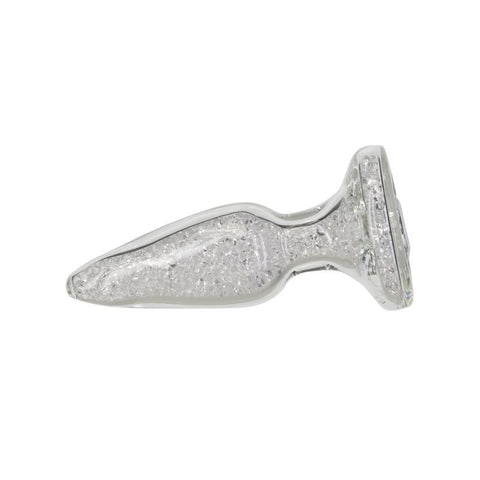 Pillow Talk Fancy Luxurious Glass Anal Plug w Clear Gem GLASS TOYS