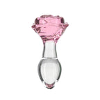 Pillow Talk Rosy Luxurious Glass Anal Plug w Clear Gem Default Title > Glass > Toys