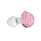Pillow Talk Rosy Luxurious Glass Anal Plug w Clear Gem > Glass > Toys