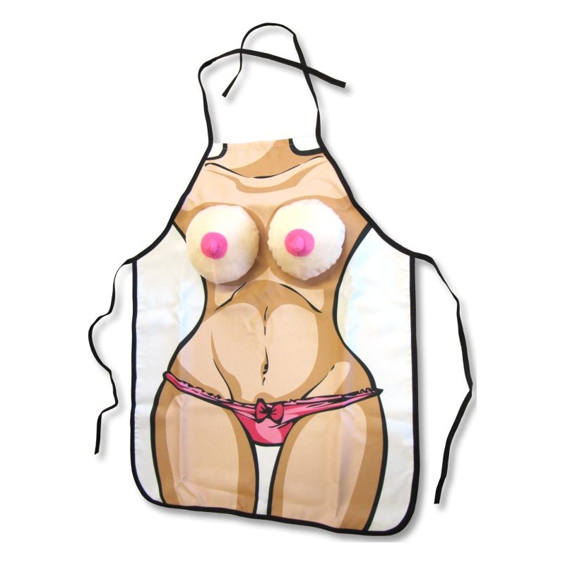 Boobie BBQ Apron - One Size Fits All White Party Supplies
