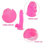 Jelly Studs Pink 20.3 Centimeter Realistic Curved Dong > Dildos > Realistic Dildos
