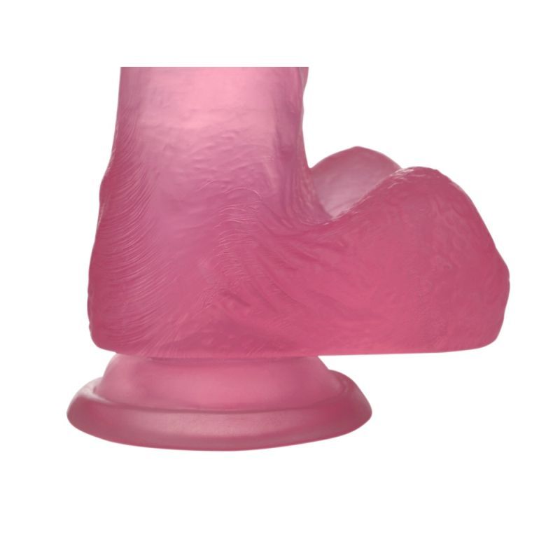Jelly Studs 6 Inch Crystal Dildo in Pink > Dildos > Realistic Dildos