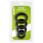 Brutus Big Bulge – Silicone Cock Ring Set of 4 with Various Inner Diameters Black > Cock Ring > Sets