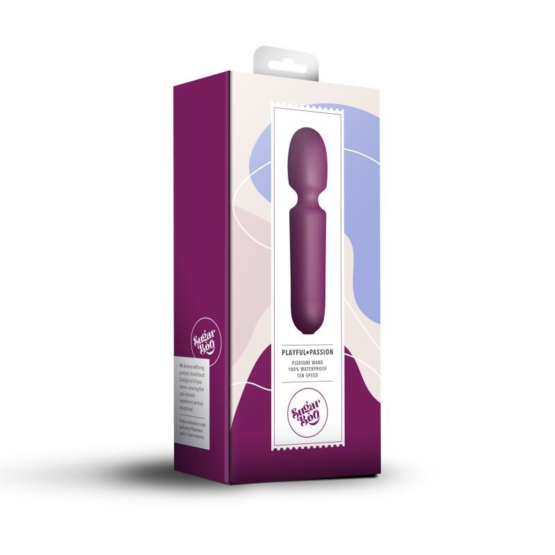 SugarBoo Playful Passion Wand Vibe Burgundy for Relaxation > Sex Toys > Mini Massagers