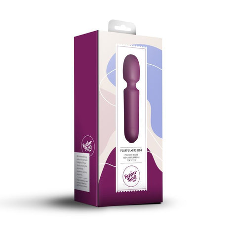 SugarBoo Playful Passion Wand Vibe Burgundy for Relaxation > Sex Toys > Mini Massagers