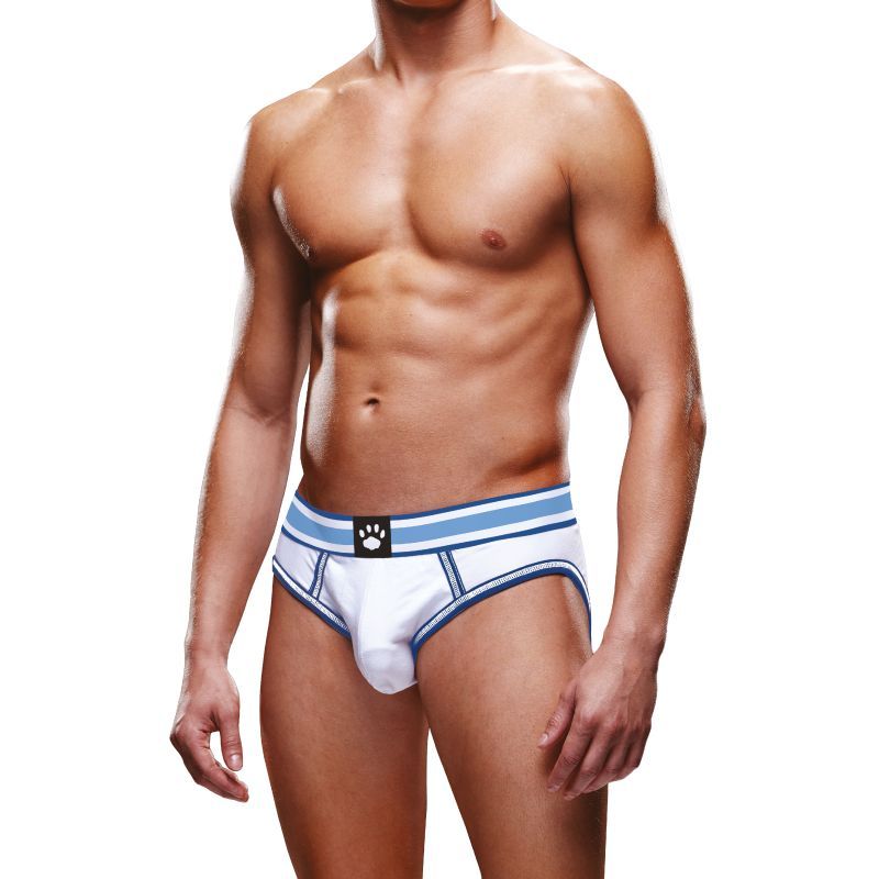 Prowler Open Back Brief White/Blue Blue Medium > Clothes > Open Back Underwear