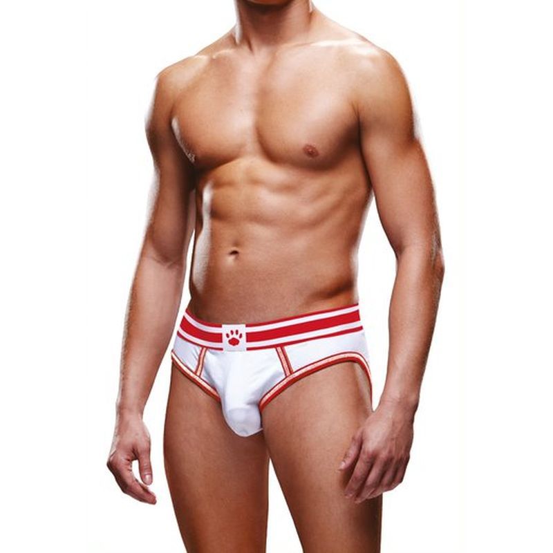 Prowler Open Back Brief White/Red Red Medium > Clothes > Open Back Underwear