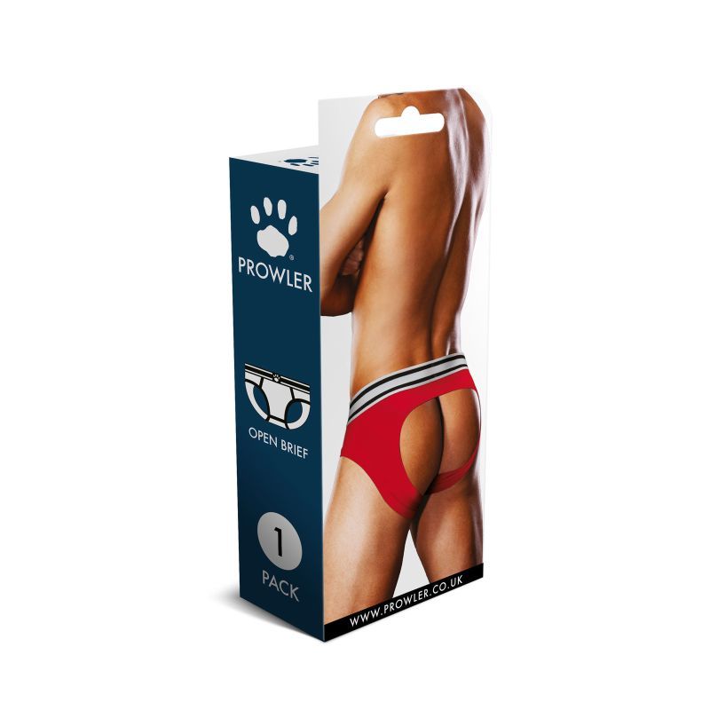 Prowler Open Back Brief White/Red > Clothes > Open Back Underwear
