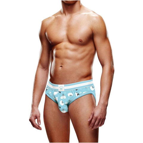 Prowler Winter Open Back Brief with Fun Polar Design Open Back Underwear