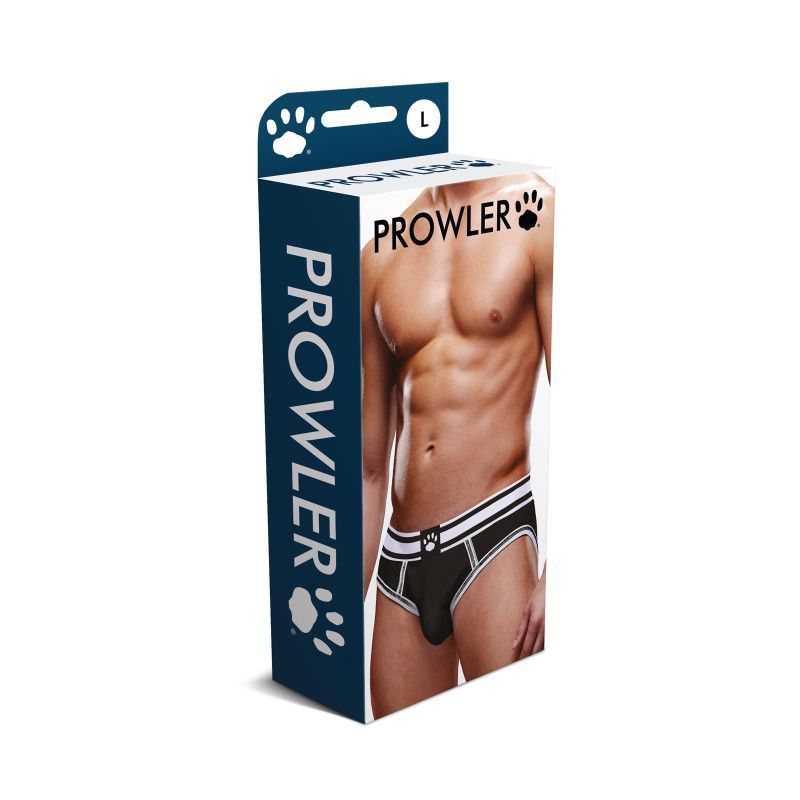 Prowler Open Back Brief Black/White for Bold Comfort Wear > Clothes > Open Back Underwear