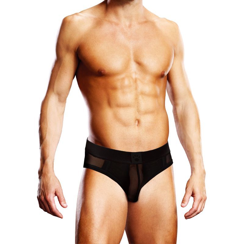 Prowler Mesh Open Back Brief Black Black Medium > Clothes > Open Back Underwear