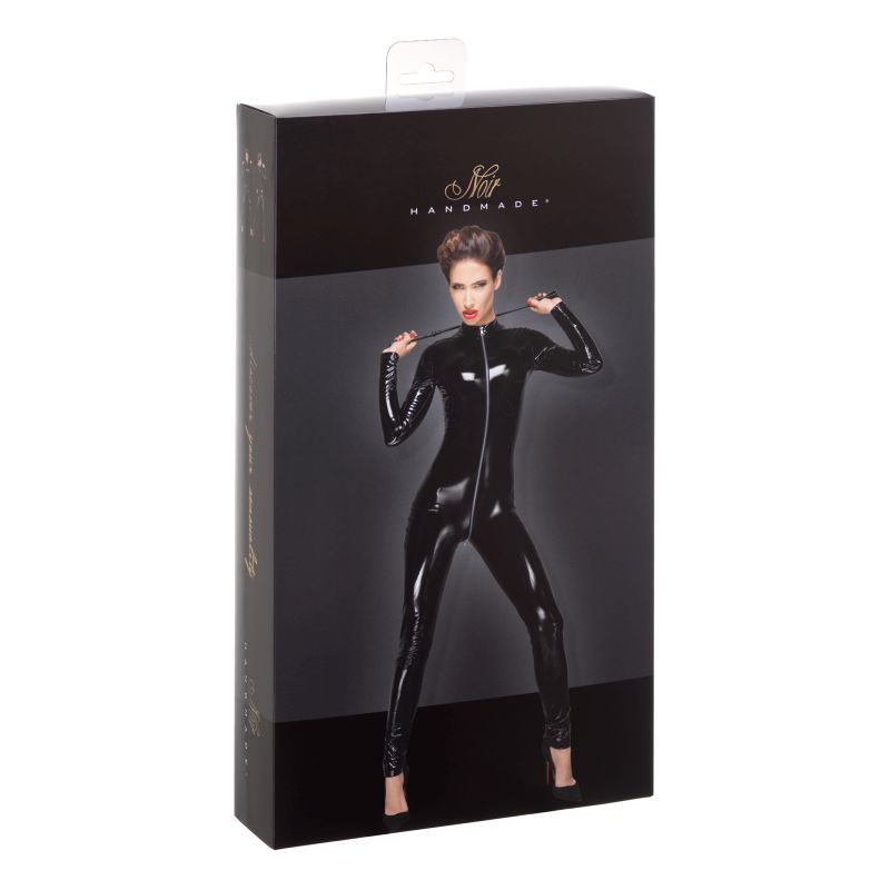 PVC Overall with Long 3-Way Metal Zipper Womens Latex