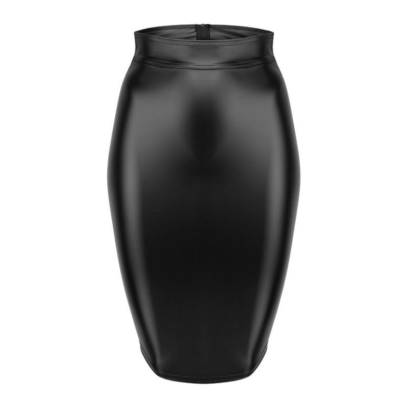 Power Wetlook Pencil Skirt with Long Zipper > Clothes > Womens Latex
