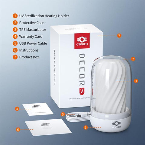 Decor 2 Masturbator Sleeve with UV Sterilization and Heating Unit > Sex Toys For Men > Masturbators > Vibrating