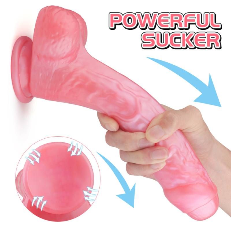 Martin Dong with Balls (Pink) 19cm x 3.5cm – Real Texture Dildo DONGS