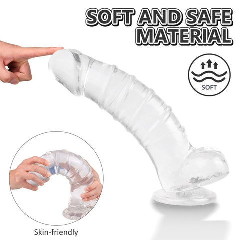 Denny Dong Clear XXL (40cm Length, 14cm Diameter) – Large Realistic Dildo with Suction Cup Dongs Realistic
