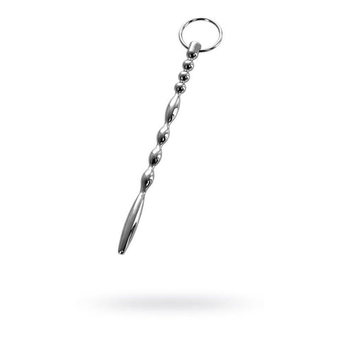 Silver Metal Urethral Plug with Ring for Enhanced Pleasure and Stimulation Default Title Sounding Rods