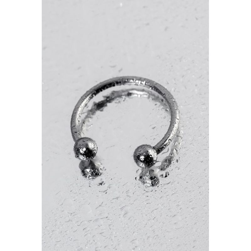 Silver Metal 30mm Adjustable Penis Ring – Slim Erection Ring Secondary image