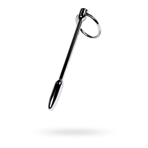 Silver Metal Urethral Plug with Ring for Pleasure and Stimulation Default Title Sounding Rods