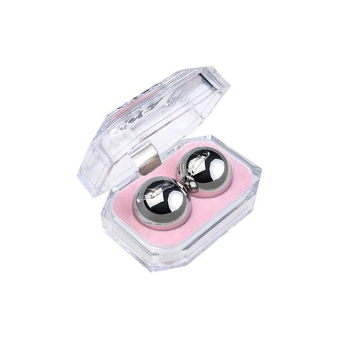 Silver Metal 2 Piece Vaginal Balls 3 Centimeters EGGS