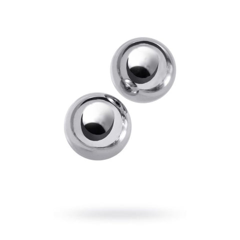 Silver Metal 2 Piece Vaginal Balls 2.5cm Adult Pleasure Toy Silver > Sex Toys For Ladies > Kegel Exercise