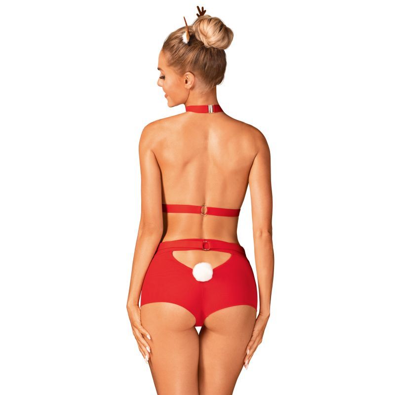 Ms Reindy Three Piece Set – Harness Panties Reindeer Ear Lingerie - XS/S M/L Secondary image