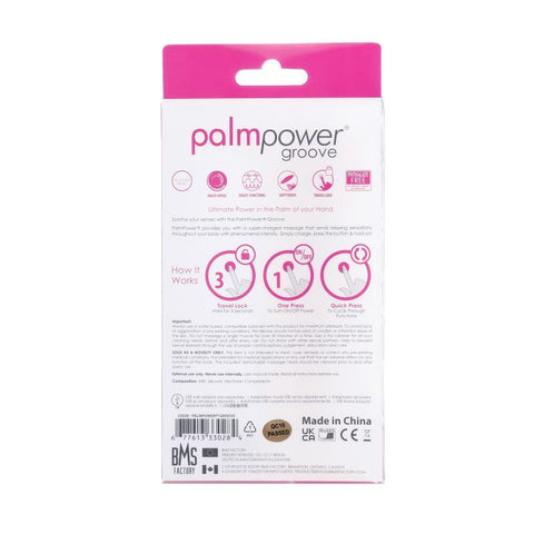 PalmPower Groove Mini Wand Fuchsia - Portable Massager Electric Massager