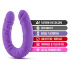 Ruse Silicone Slim 18in Purple Double Dong Dildo 1.5in Wide > Dildos > Double Dildos