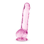 Naturally Yours 8 Inch Crystaline Dildo Rose > Dildos > Realistic Dildos