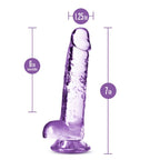 Naturally Yours 7 Inch Crystaline Dildo Amethyst > Dildos > Realistic Dildos