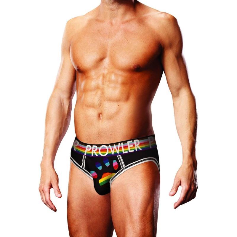 Prowler Oversized Paw Open Back Brief Black > Clothes > Open Back Underwear