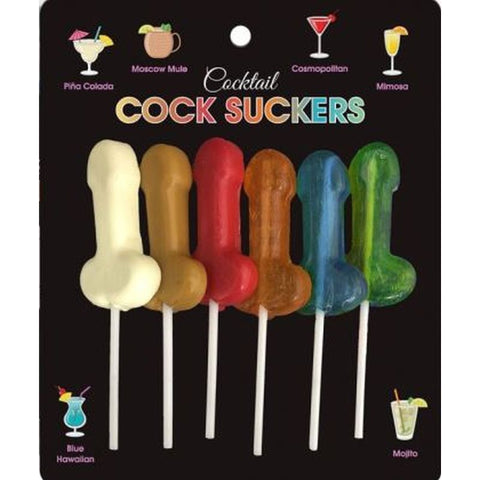 Cocktail Cock Suckers 6 Piece Set Adult Candy Treat Multi Edible